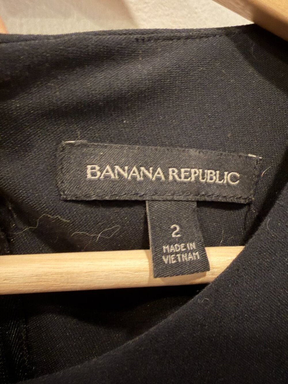 Banana Republic Dress Black Blouson Dolman Short Sleeve LBD - Size 2 - Picture 4 of 8